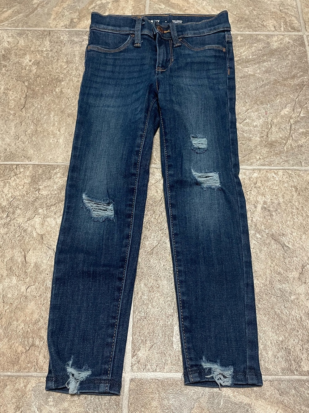 Old Navy Dark Wash Distressed Jeggings